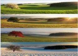 One tree and four seasons