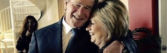 Bush and Hillary Clinton